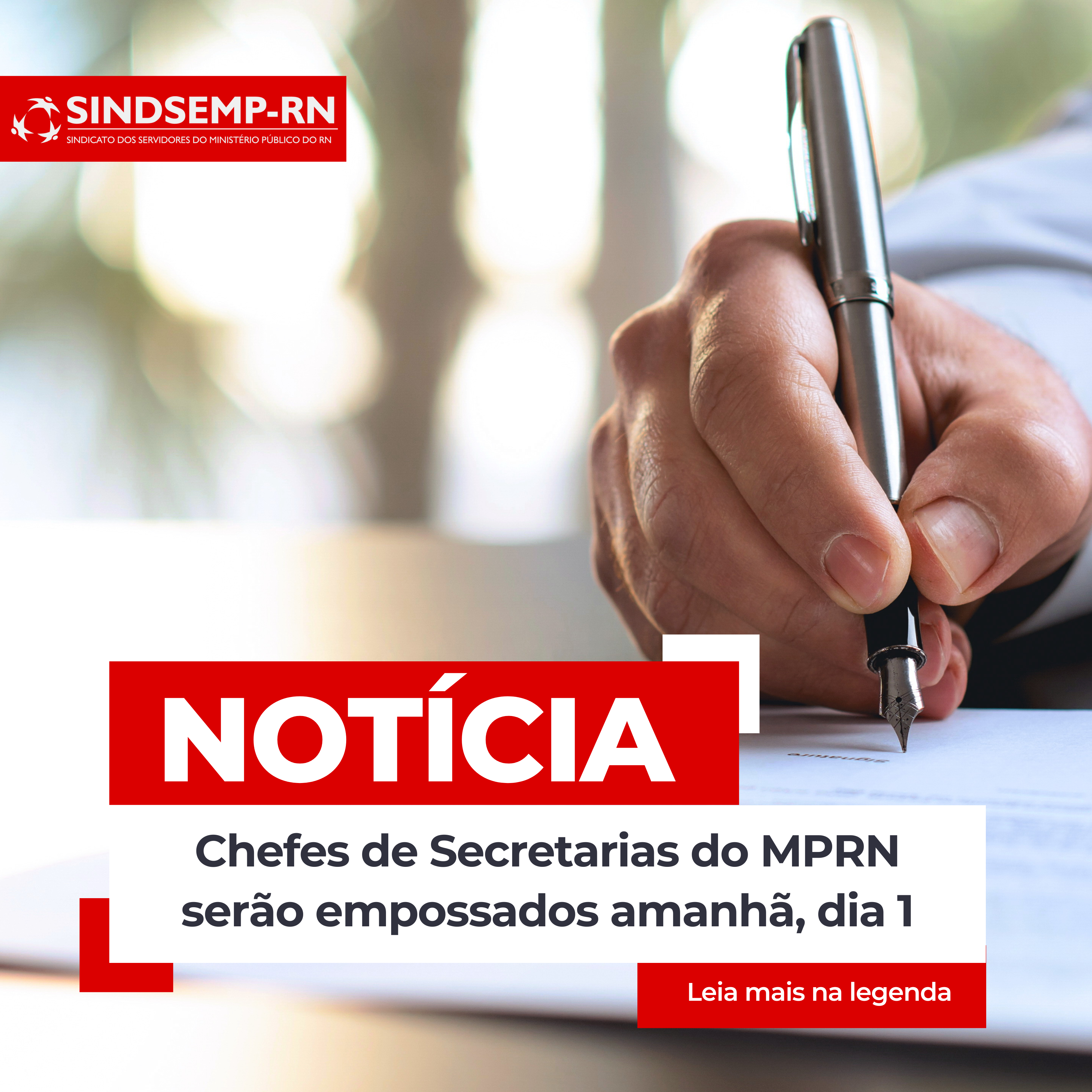 Chefes de Secretarias do MPRN serão empossados amanhã, dia 1