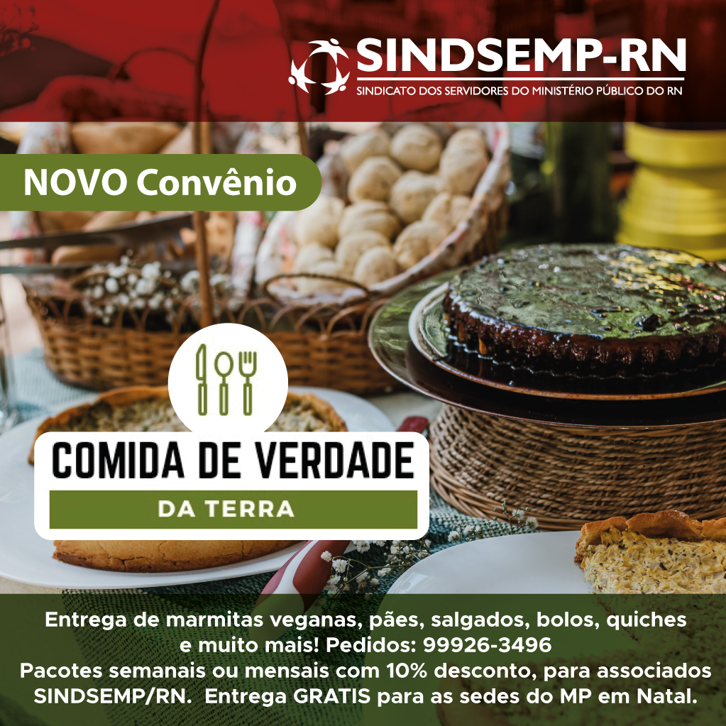 Novo convênio com A COMIDA DE VERDADE DA TERRA