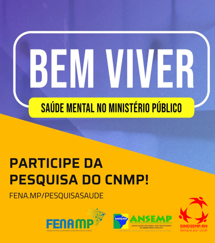 Pesquisa em Saúde Mental do CNMP. A participação de todos é fundamental!