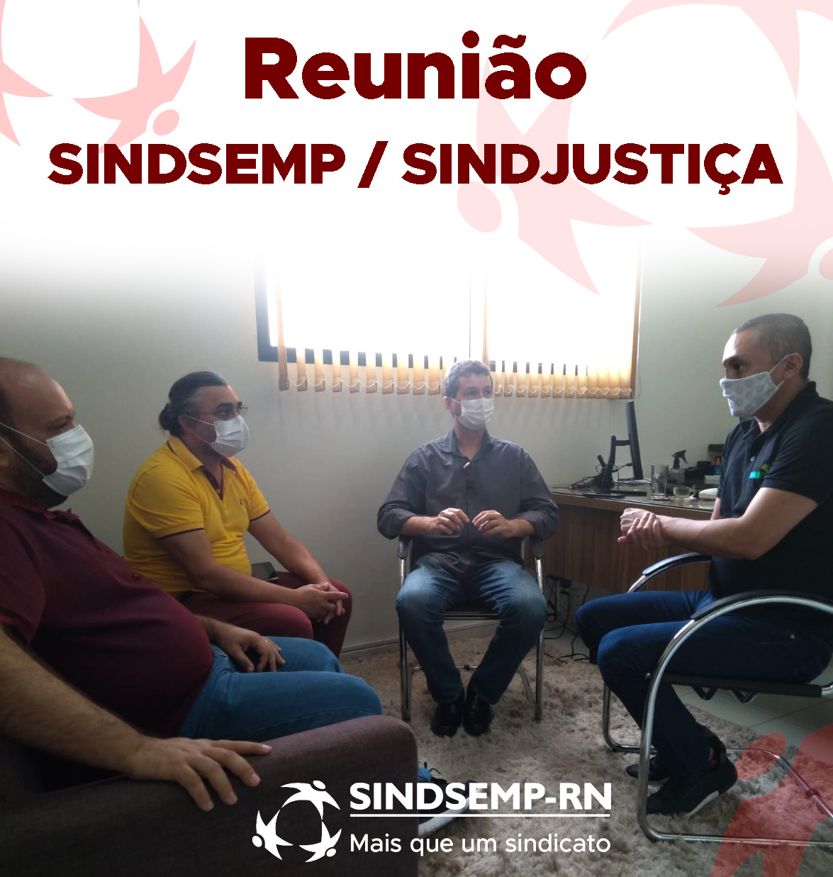 Em reunião, SINDSEMP-RN e Sindjustiça-RN colocam em pauta temas importantes para as duas entidades