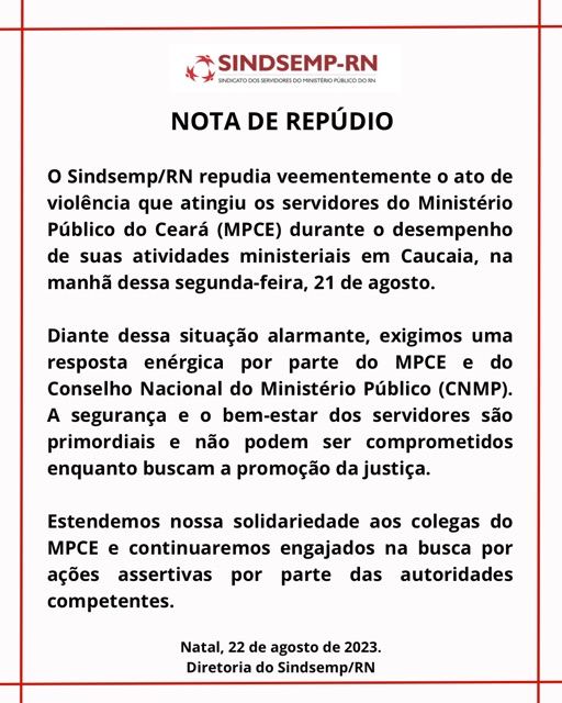 NOTA DE REPÚDIO 