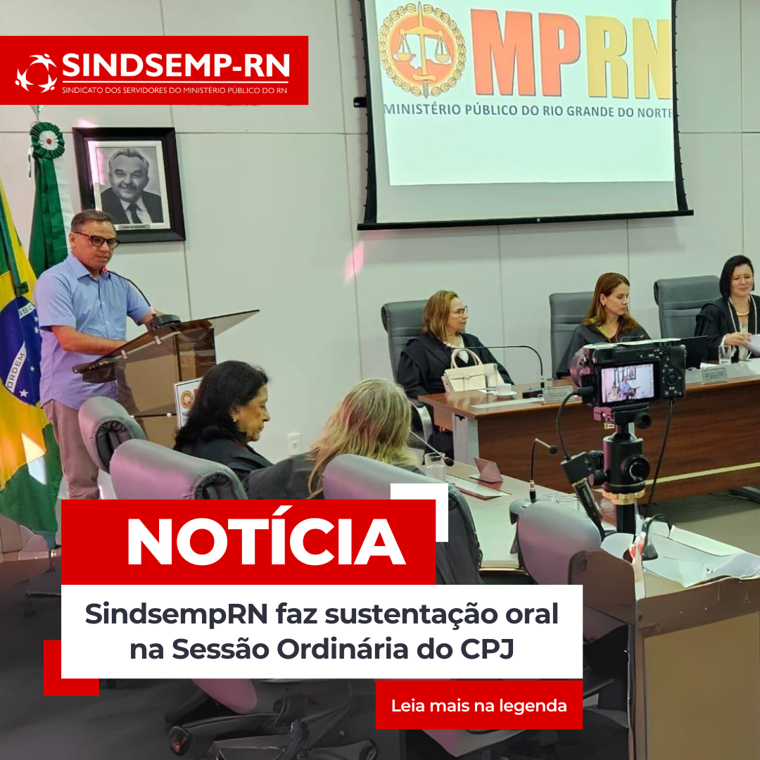 SindsempRN faz sustentação oral na Sessão Ordinária do CPJ