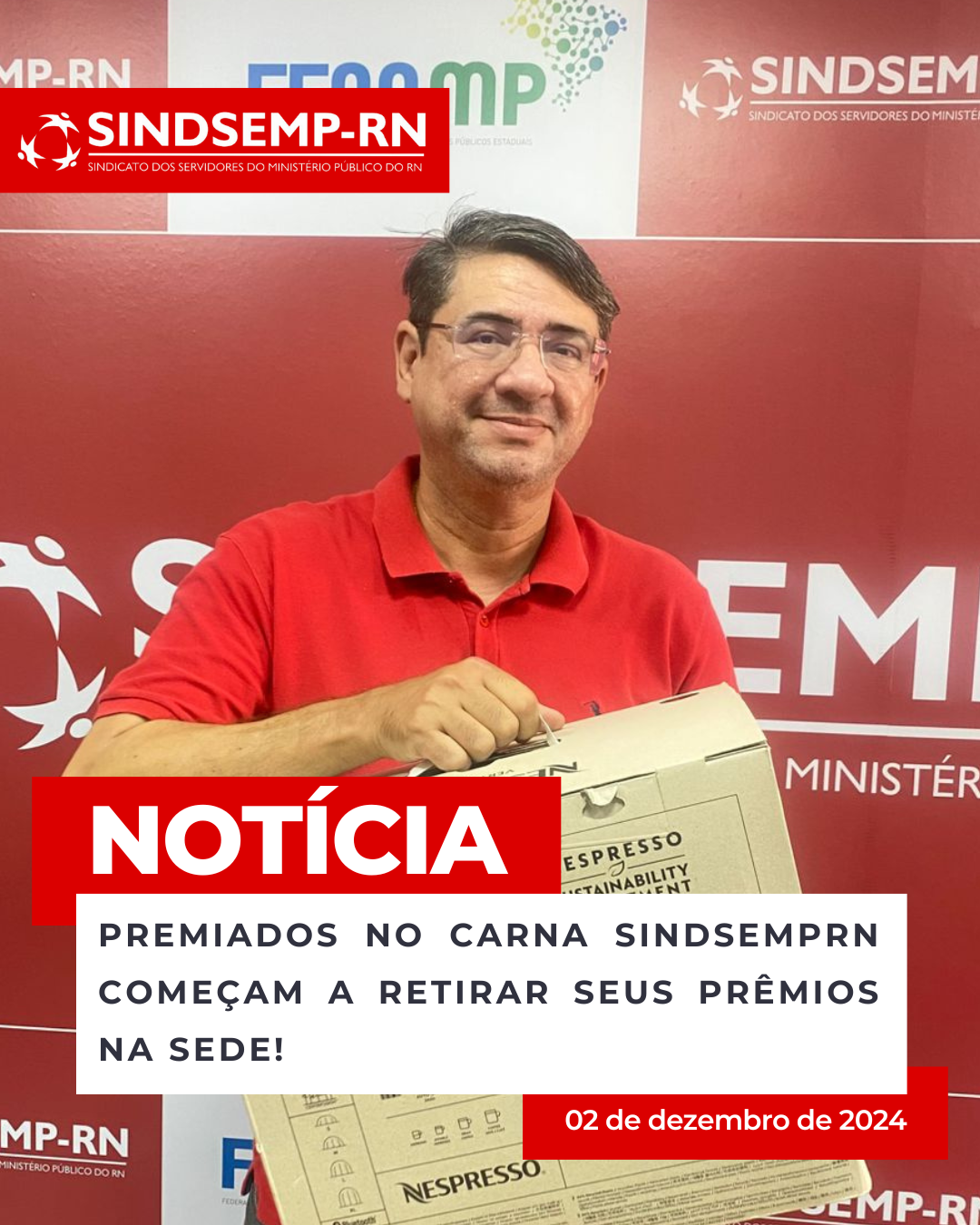 Premiados no Carna SindsempRN começam a retirar seus prêmios na sede!