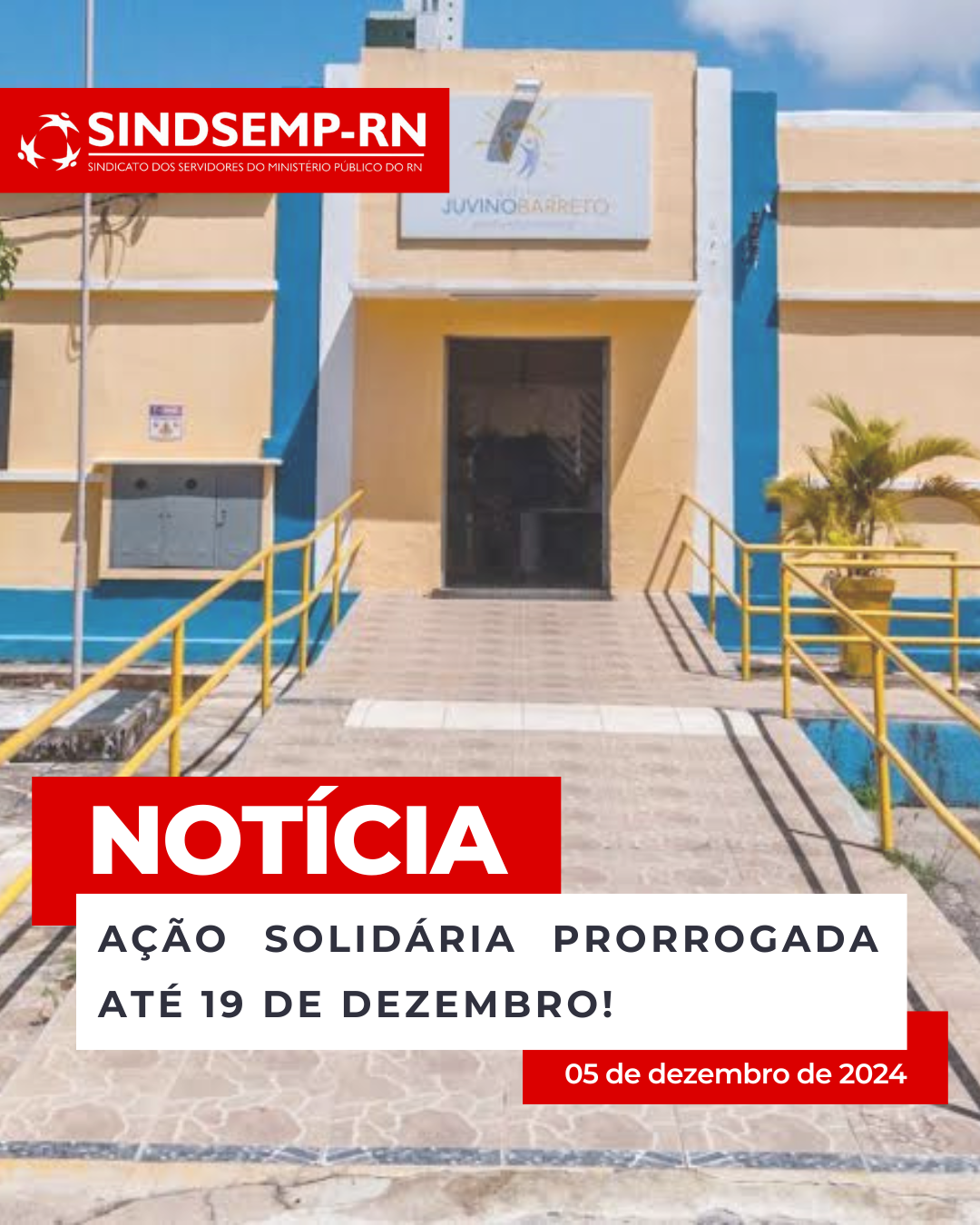 Ação solidária prorrogada até 19 de dezembro!