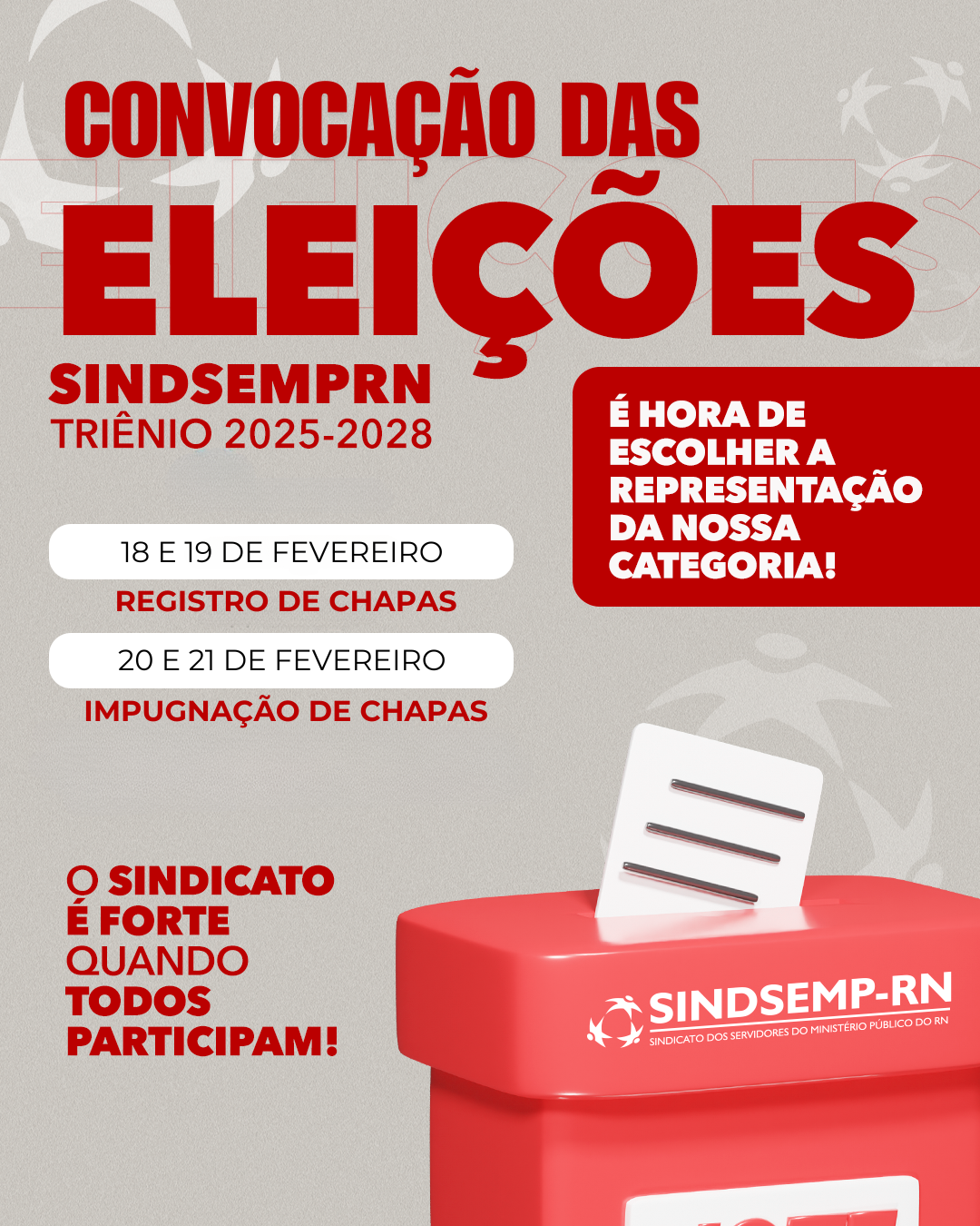 SindsempRN forma Comissão Eleitoral para conduzir processo eleitoral da nova diretoria