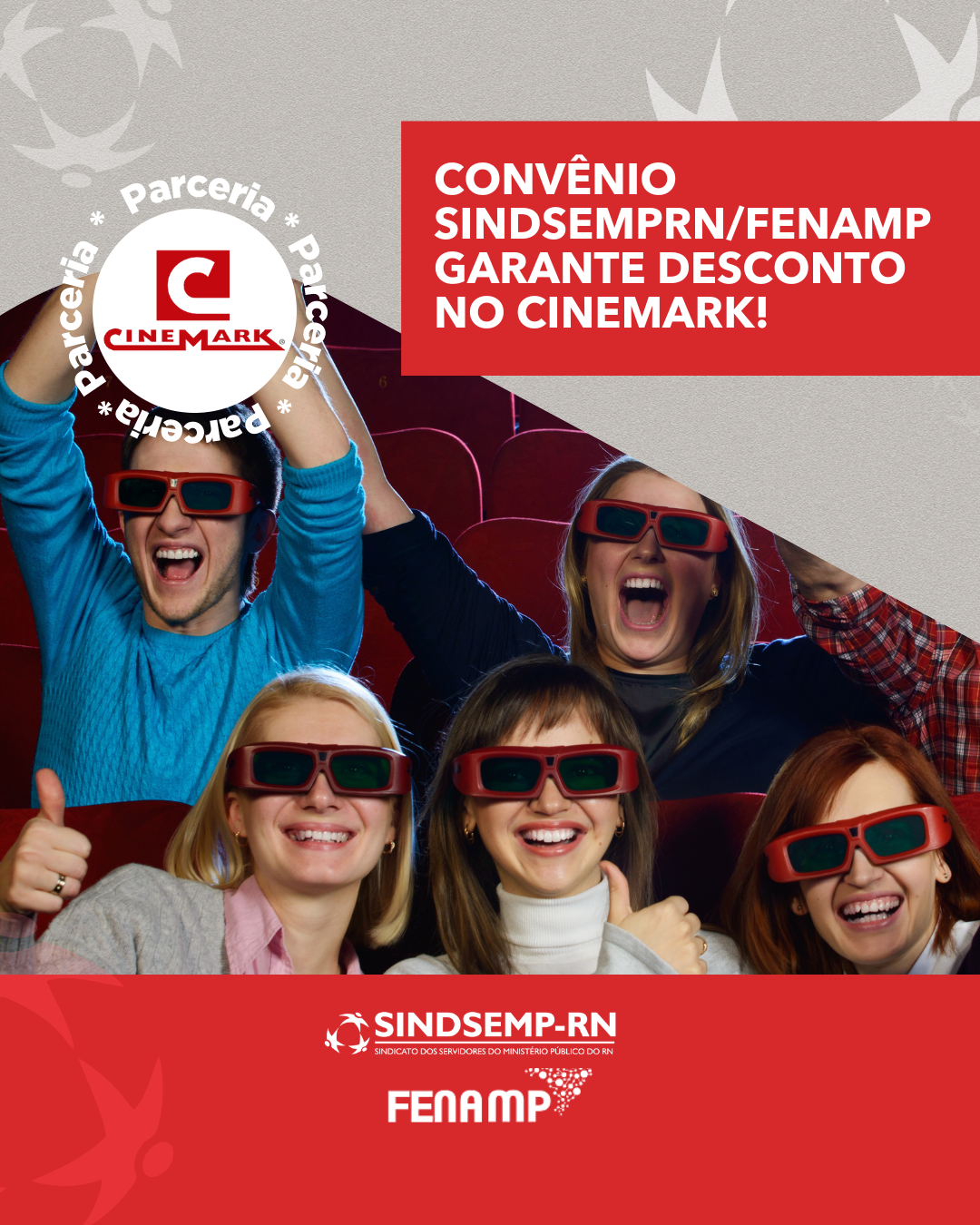 Convênio SindsempRN/Fenamp garante desconto no Cinemark!