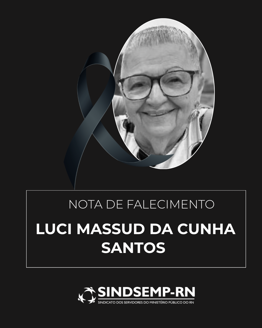 Nota de Falecimento Senhora Luci Massud da Cunha Santos