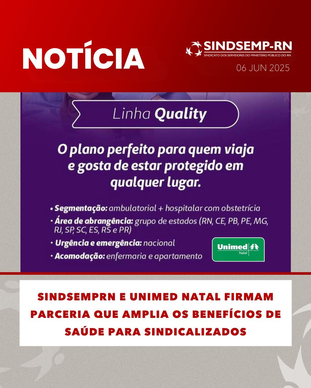 SindsempRN e Unimed Natal firmam parceria que amplia os benefícios de saúde para sindicalizados