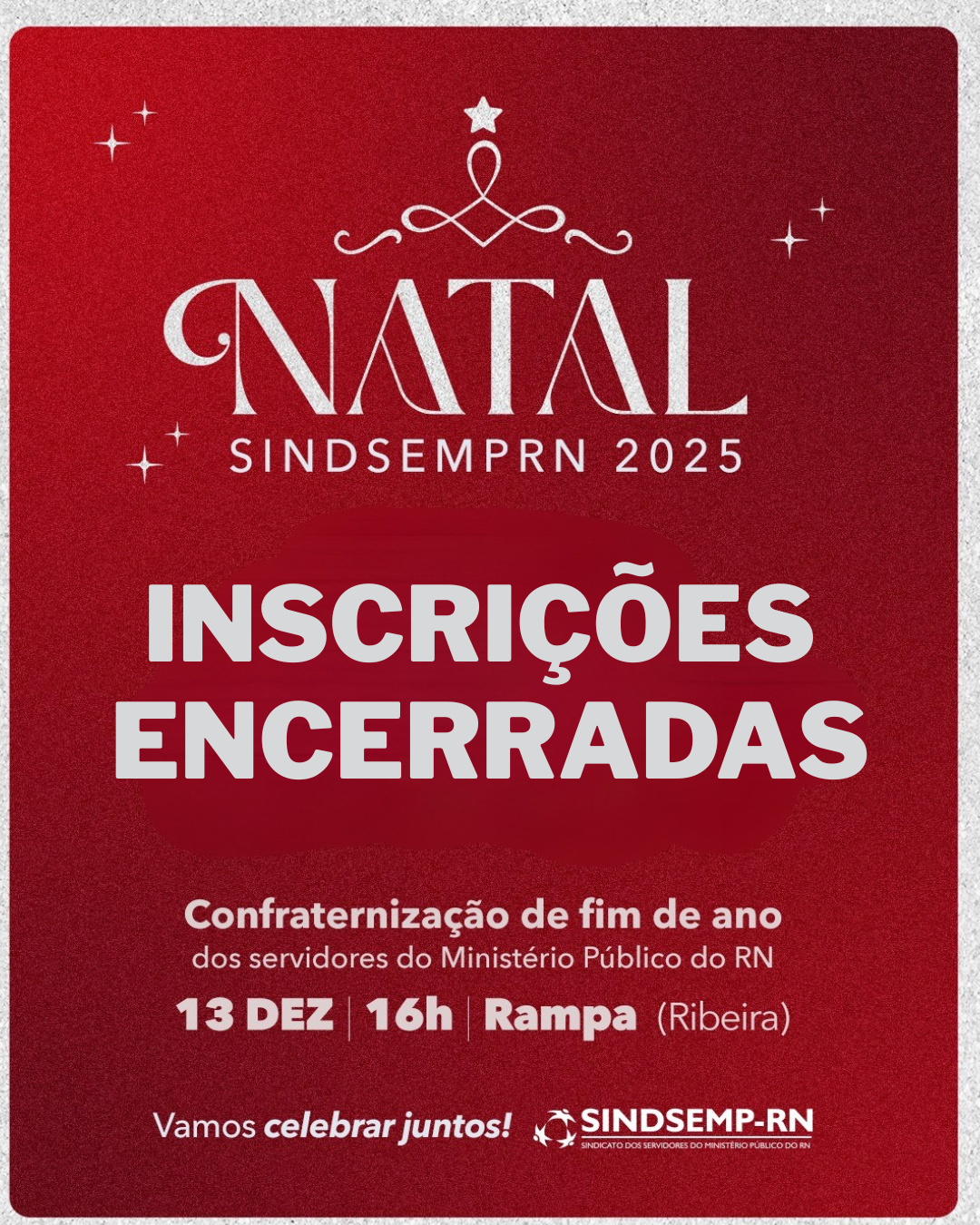 Inscrições encerradas!